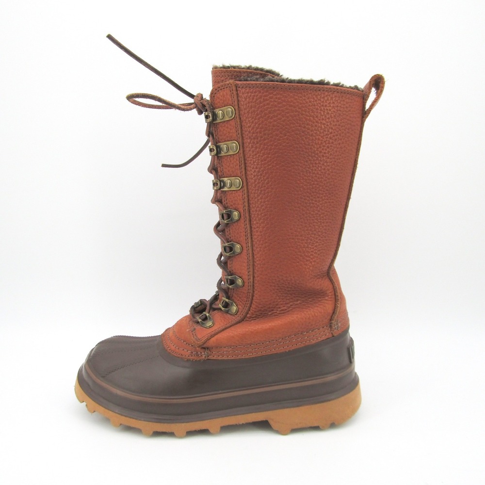 Duluth Trading Co Boots Slop Stopper Womens 7M Insulated Leather Duck Fur Lined